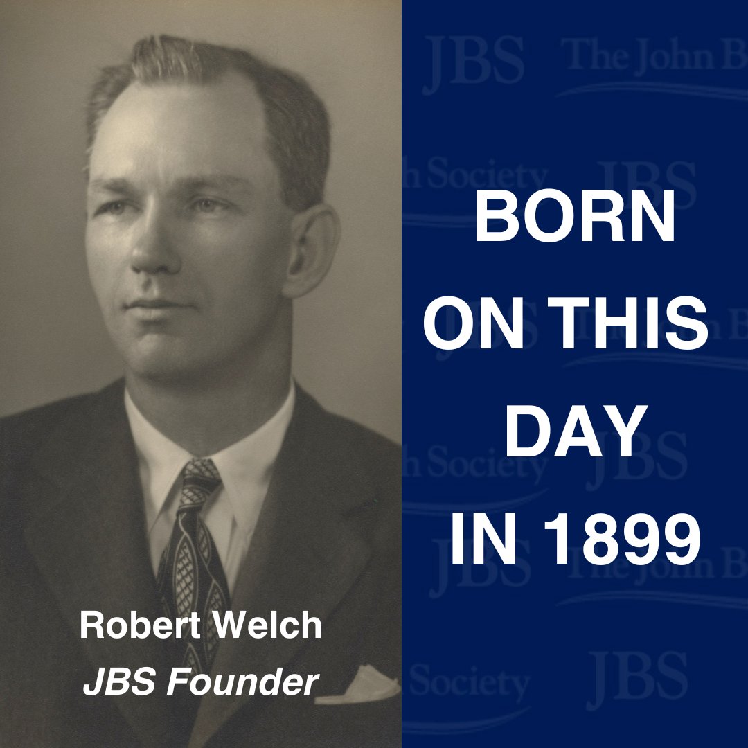 Honoring Robert Welch, founder of #TheJohnBirchSociety, on his 124th birthday. A true Renaissance man, he dedicated his life to defending Americanism. Explore his legacy at JBS.ORG . 🇺🇸

#WeThePeople #constitution #anticommunism #Americanism #RobertWelch