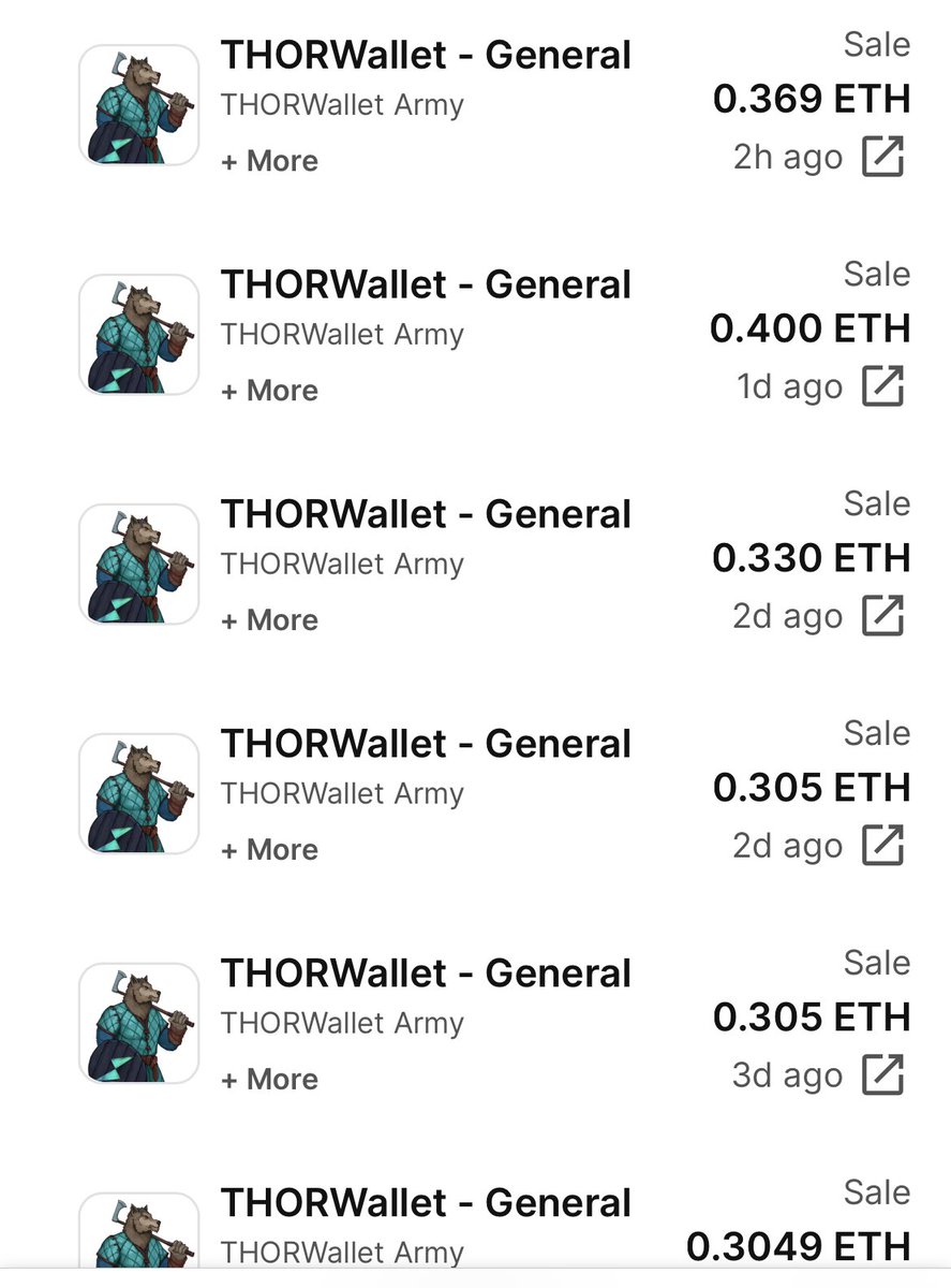 ate_bites's tweet image. ⁦@THORWalletDEX⁩ Generals continue to get gobbled up at more than 1/10th their community Tier $TGT value.

This is an easy trade and you’re not a true #thorChad without one…