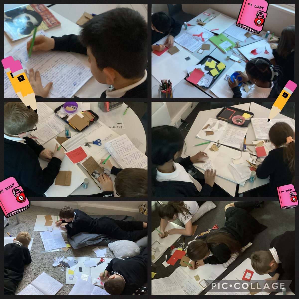 _MrsCPalmer's tweet photo. Super engagement and focus from 6PW as they chose how to present their Anne Frank biographies. I loved seeing how they thoughtfully chose their presentation and edited their writing for the reader. #sapsh #sapllc @Mrs_HWood @sapsyear6 https://t.co/ZFxMakTjFk