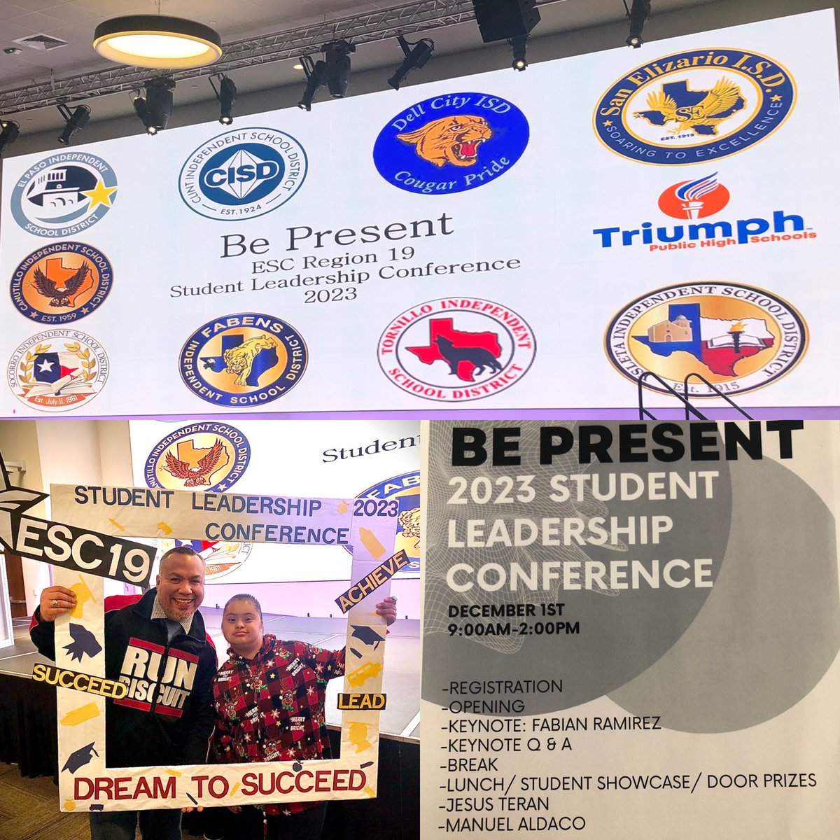 Had the amazing opportunity to see and listen to some awesome speakers. Our students are our future and what better way to get them inspire and motivated to strive for the best.#BePresent
#icaniwillimust
 #RunBiscuit #RepTheH #ScorpionStrong
#Clintisd #Region19