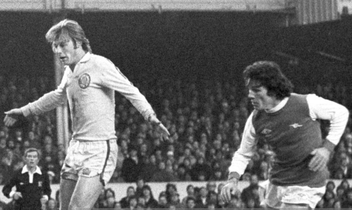 1/12/1980. Arsenal vs Leeds at Highbury. Frank Stapleton vs Brian Greenhoff