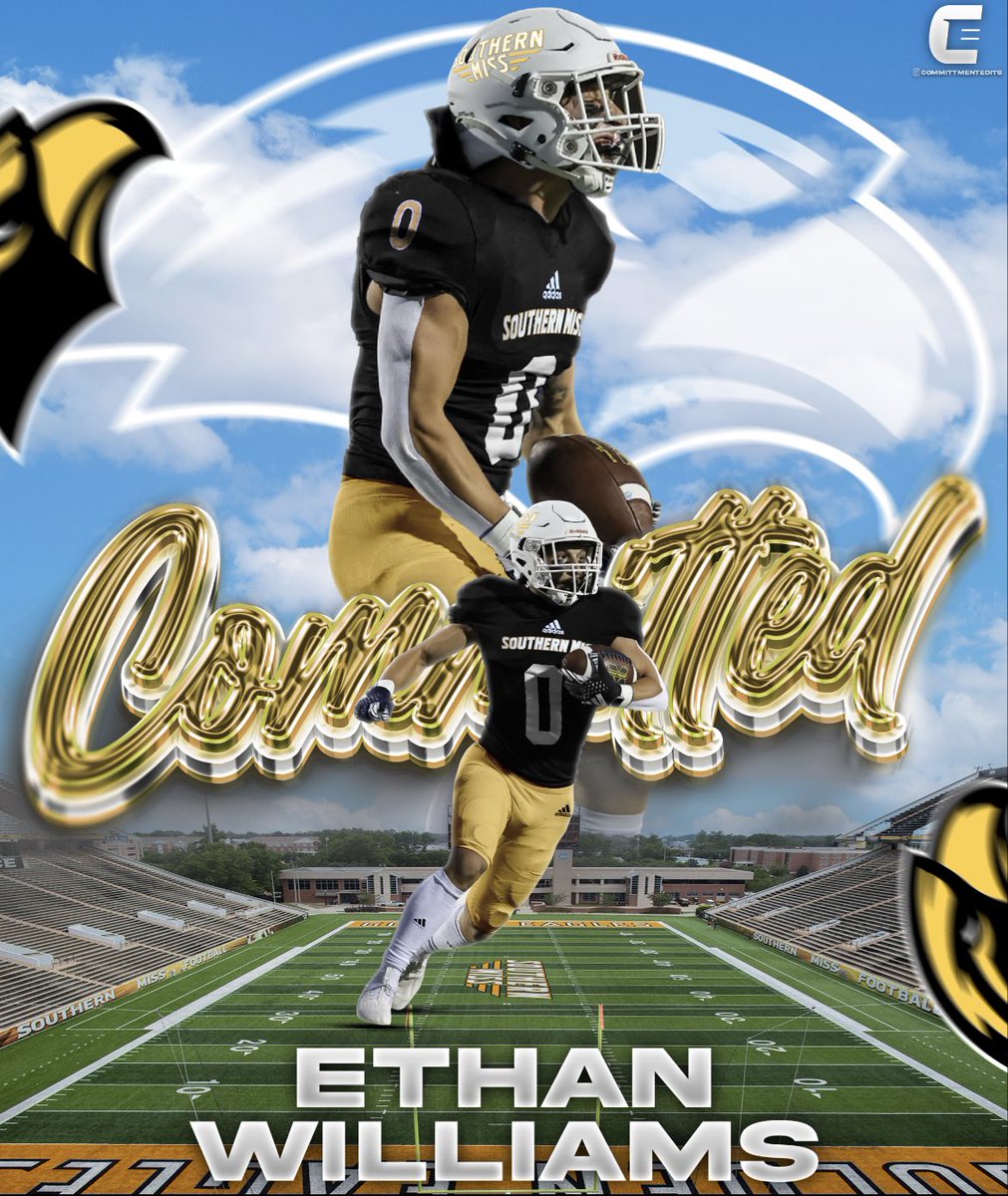Ethan__W7's tweet photo. They tried to keep me down👎🏼, but I’m going straight to the top🦅 @smccfootball @joemoreno_USM @SouthernMissFB #committed https://t.co/sgZseUmcR2