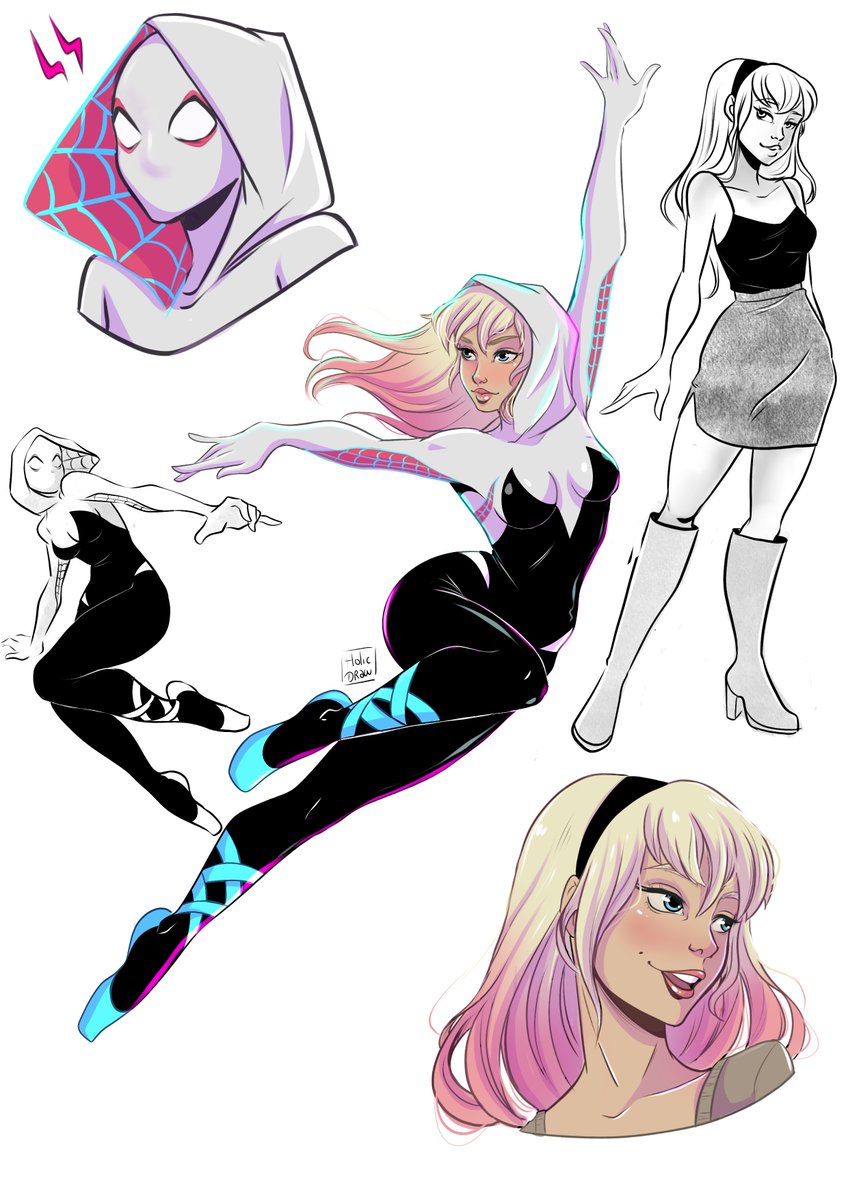 HolicDraw's tweet image. Just some sketch today #spidergwen #ghostspider #Marvel @SpiderMan