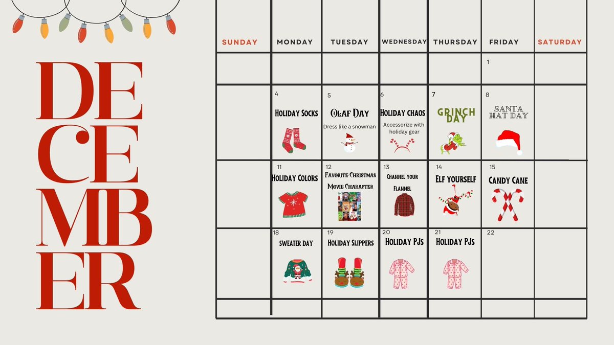 December Spirit Month kicks off on Monday 12/4! #hillcresthawkpride