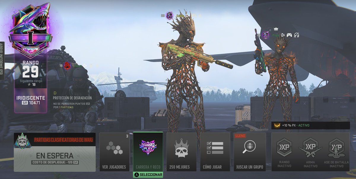 Sckils_'s tweet image. 2 semanas y llegue a iridiscente y 2 semanas y saque interestelar, el juego apenas lo empecé a jugar, buscamos a un tercero que quiera grindear en el nuevo warzone