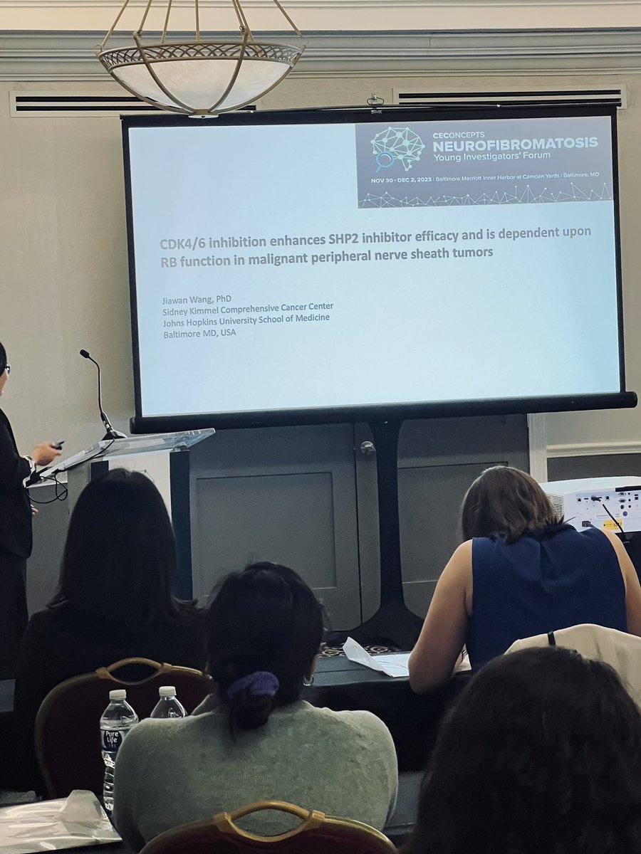 Neurofibromatosis Young Investigators Forum (@nfyiforum) on Twitter photo Jiawan Wang, PhD of <a href="/HopkinsMedicine/">Johns Hopkins Medicine</a> presents CDK4/6 Inhibition Enhances SHP2 Inhibitor Efficacy and Is Dependent upon RB Function in Malignant Peripheral Nerve Sheath Tumors.
#makenfvisible #endnf #MedEd #MedTwitter #MedX #NFYIF Jiawan Wang, PhD of <a href="/HopkinsMedicine/">Johns Hopkins Medicine</a> presents CDK4/6 Inhibition Enhances SHP2 Inhibitor Efficacy and Is Dependent upon RB Function in Malignant Peripheral Nerve Sheath Tumors.
#makenfvisible #endnf #MedEd #MedTwitter #MedX #NFYIF