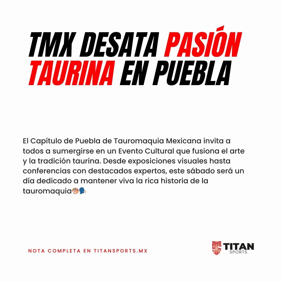 TITAN SPORTS (@titantaurino) on Twitter photo ¡Puebla vibra con la tauromaquia! Únete al evento cultural de <a href="/TauromaquiaTMX/">Tauromaquia Mexicana</a> y sumérgete en un mundo de arte, historia y tradición. 🎨🗣️
Nota completa: ⬇️
titansports.mx/tmx-puebla-rea… ¡Puebla vibra con la tauromaquia! Únete al evento cultural de <a href="/TauromaquiaTMX/">Tauromaquia Mexicana</a> y sumérgete en un mundo de arte, historia y tradición. 🎨🗣️
Nota completa: ⬇️
titansports.mx/tmx-puebla-rea…