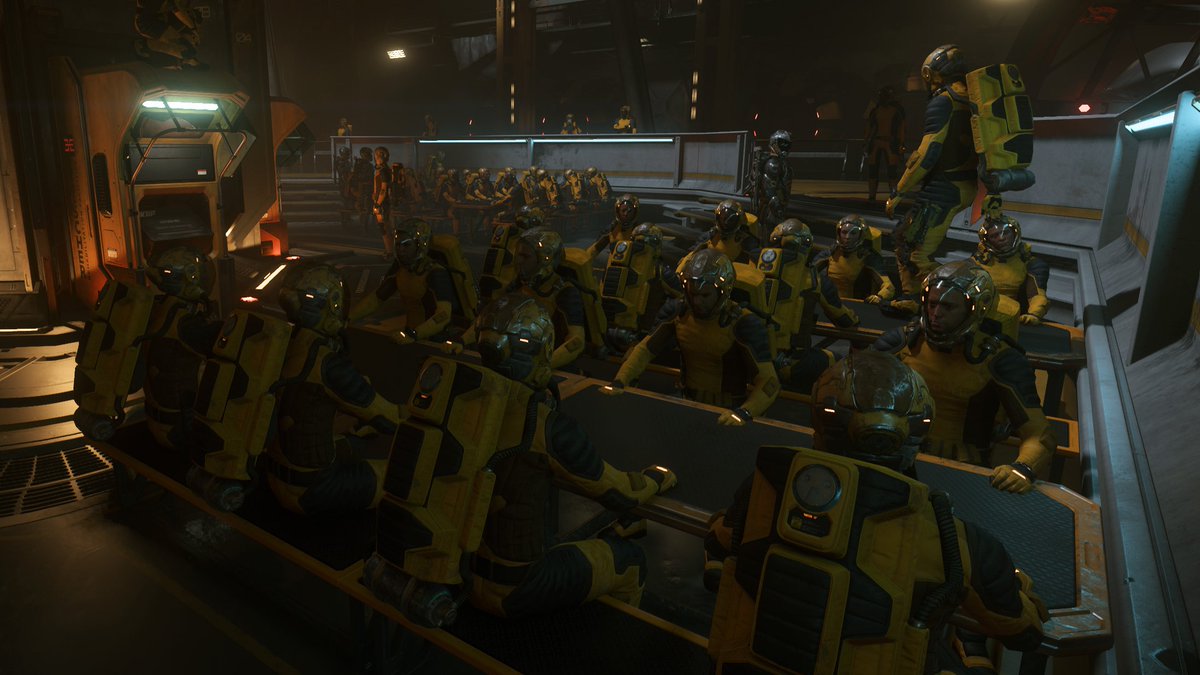 itsdtox's tweet photo. My whole ORG just got sent to prison while running Siege of Orison. Sudden black screen then we all woke up here. WTF @elliot_maltby? 🤣 #StarCitizen https://t.co/oyDShFLuZ5