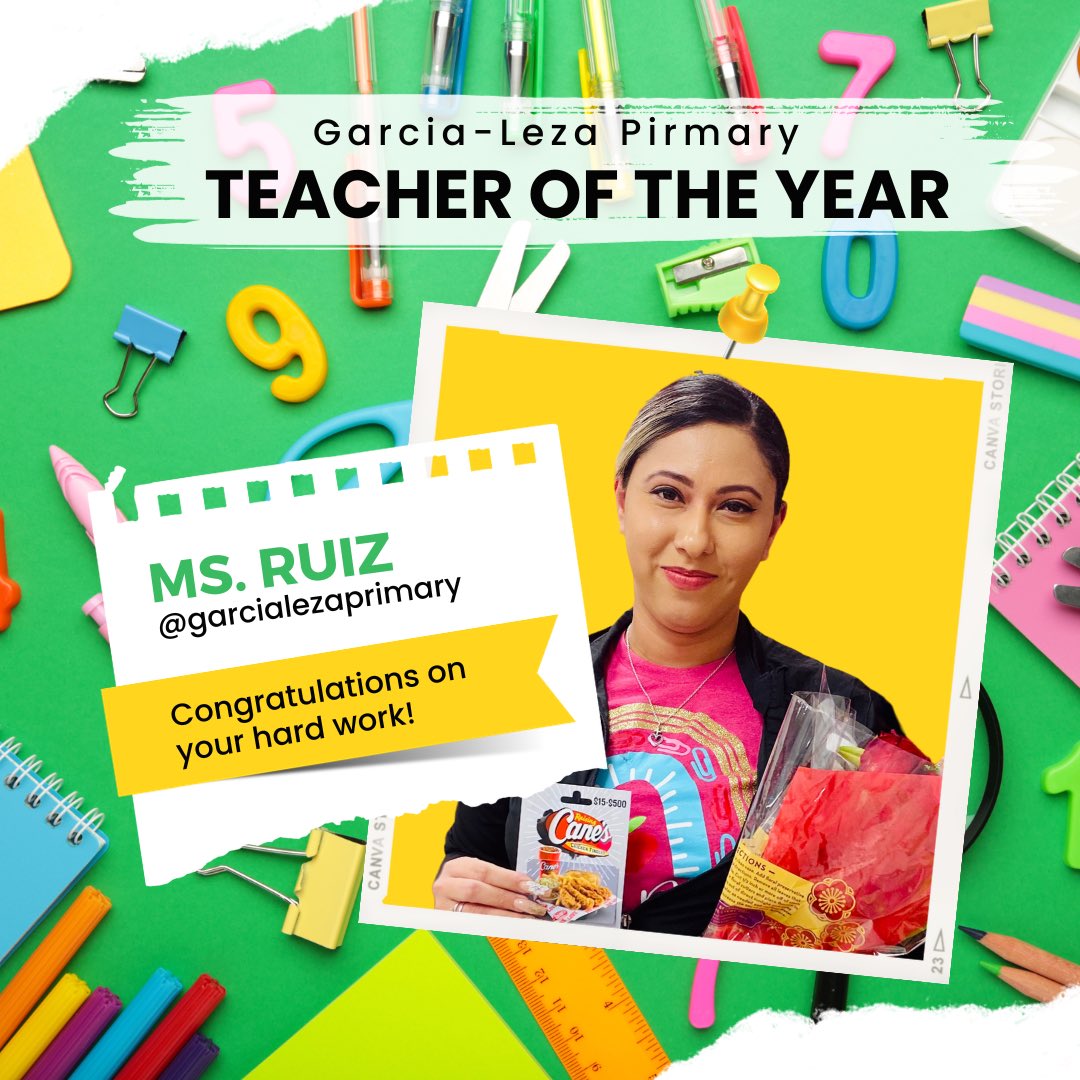 Kimberly Bowie (@kimberlybowie11) on Twitter photo Congratulations to Garcia-Leza Primary School 2023-2024 Teacher of the Year! <a href="/GarciaLeza_AISD/">Garcia-Leza Primary</a> <a href="/Primary_AISD/">Aldine ISD Early Learning</a> <a href="/AldineISD/">Aldine ISD</a> Congratulations to Garcia-Leza Primary School 2023-2024 Teacher of the Year! <a href="/GarciaLeza_AISD/">Garcia-Leza Primary</a> <a href="/Primary_AISD/">Aldine ISD Early Learning</a> <a href="/AldineISD/">Aldine ISD</a>