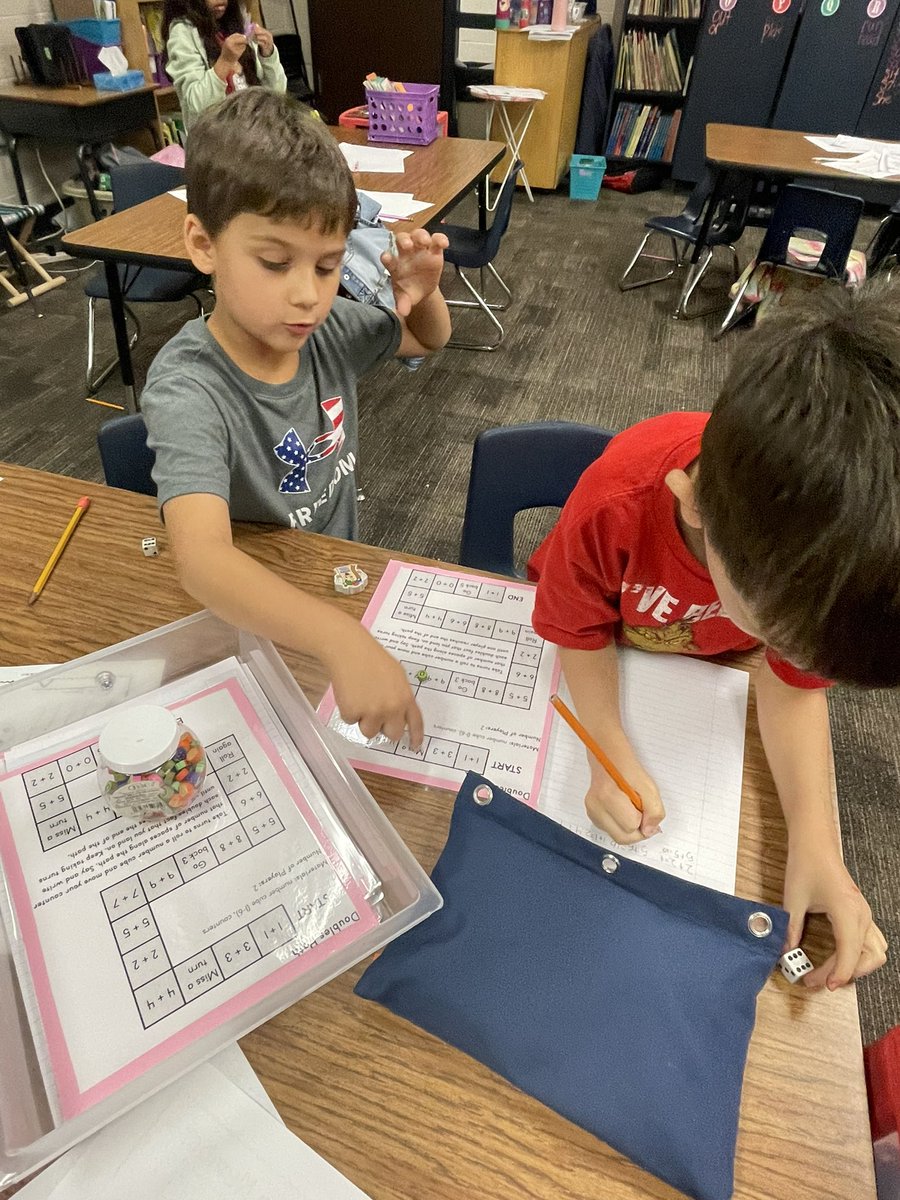 Makes my heart smile to see friends playing a math station game for fun Friday!!@humbleisd_ege#egegrow