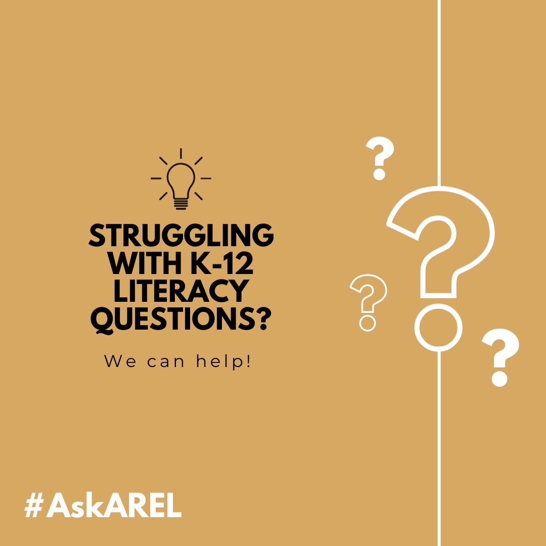 REL_SE's tweet photo. Struggling with k-12 literacy questions? We can help. #AskAREL https://t.co/0vPASlQV3N https://t.co/Cp5clGgvgj