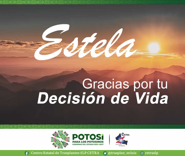 trasplan_snluis's tweet photo. Gracias por decir SÍ a la vida
 #RegaloDeVida #SLP #LaVidaVivelaDespuesDonala https://t.co/pcwk7iLsY7