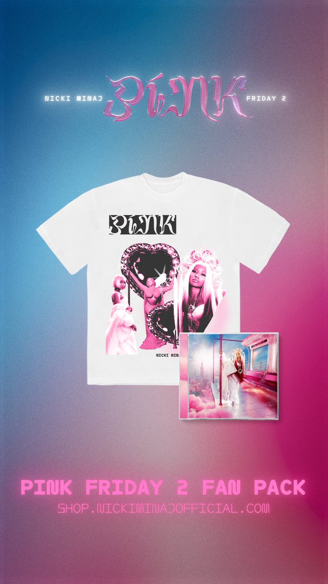 Happy Pink Friday, Barbz 🎀

Official bundle with exclusive PF2 Tee + CD

shop.nickiminajofficial.com