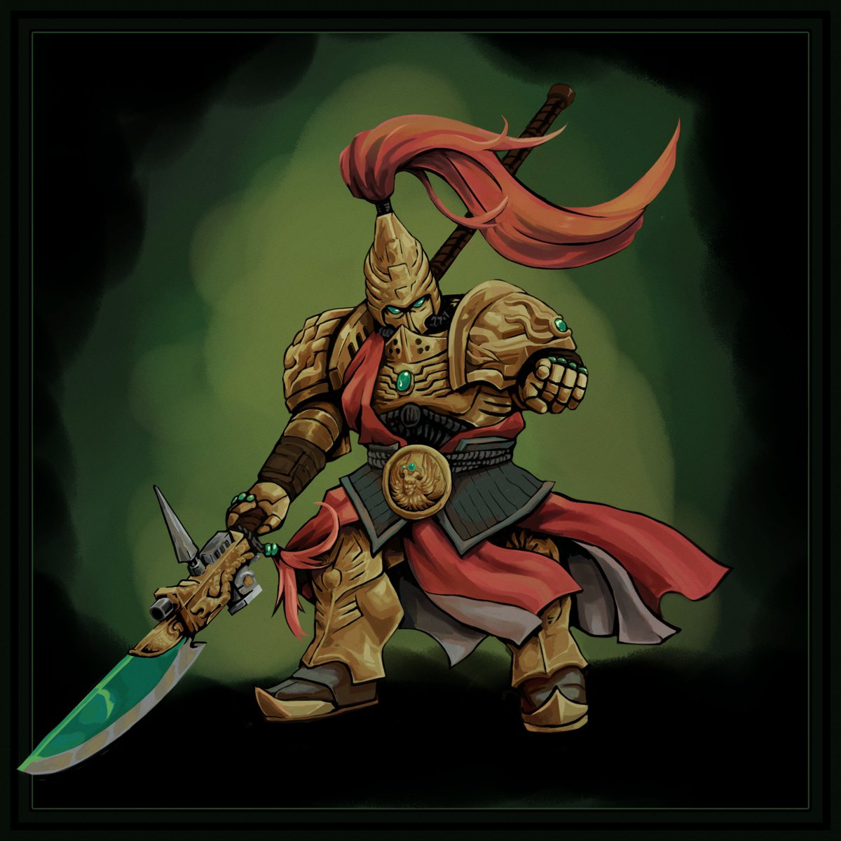 Thinking about a Custodian but he's built like Zhang Fei as depicted in the Dynasty  Warriors Franchise\, image size:1200x1200