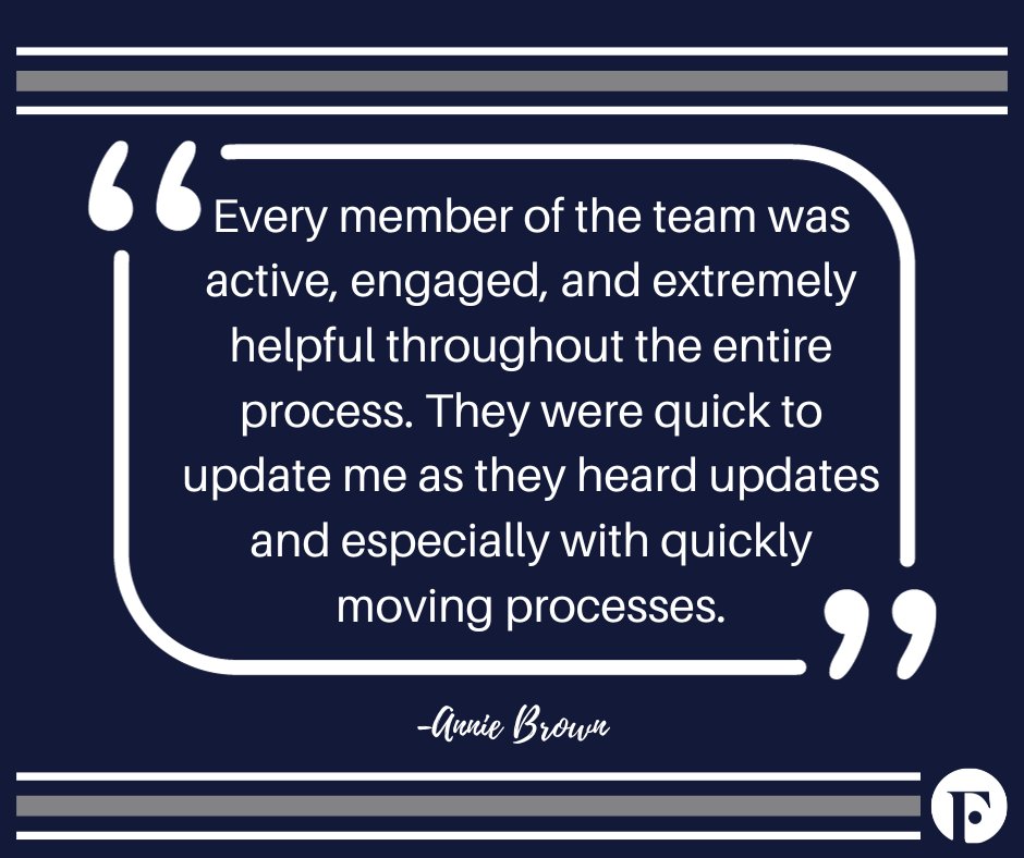 'Every member of the team was active, engaged, and extremely helpful throughout the entire process. They were quick to update me as they heard updates and especially with quickly moving processes.'

#candidatereview #reviewsmatter