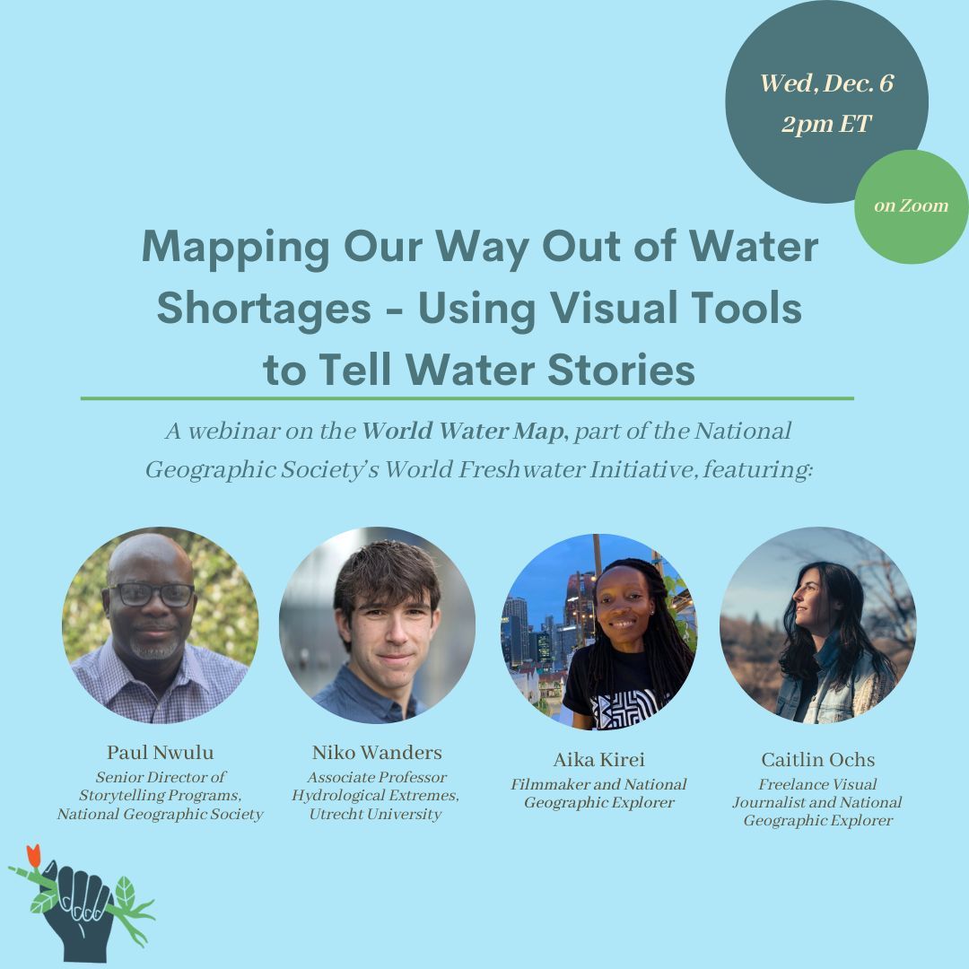 Join Uproot and the @InsideNatGeo on Wednesday, December 6 at 2 p.m. ET, for Mapping Our Way Out of Water Shortages - Using Visual Tools to Tell Water Stories buff.ly/3uA6ZYw