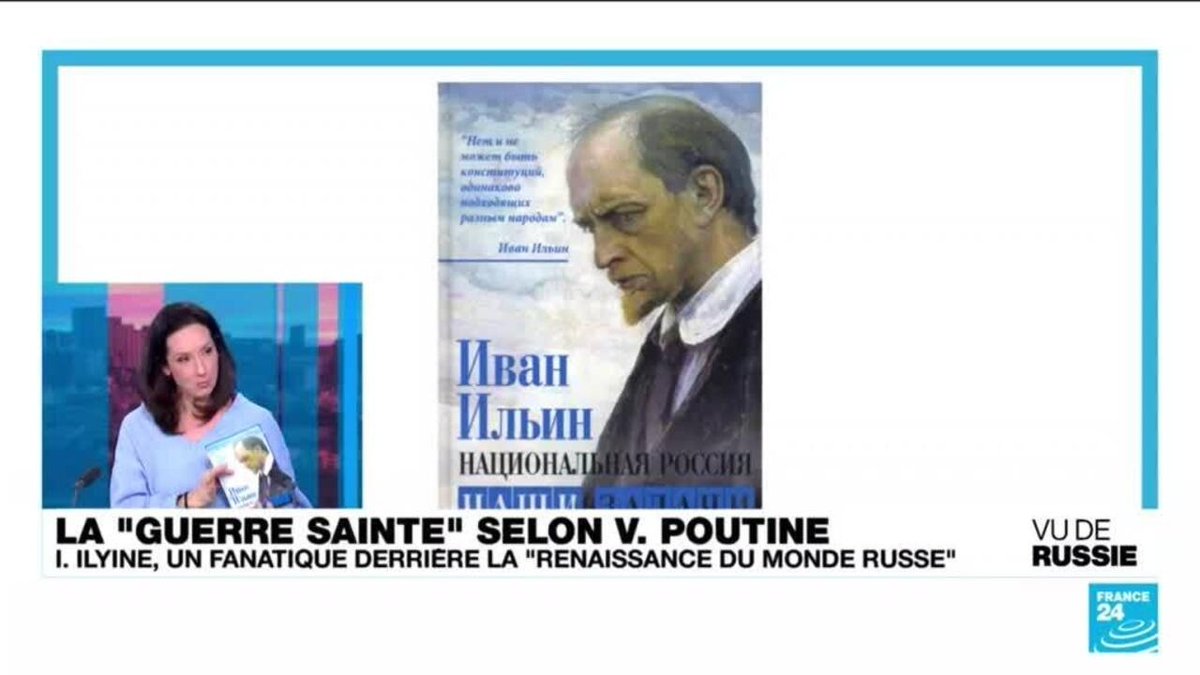 La "guerre sainte" selon Poutine : Ivan Ilyine, un fanatique derrière l'idéologie du "monde russe" f24.my/9yLp.x