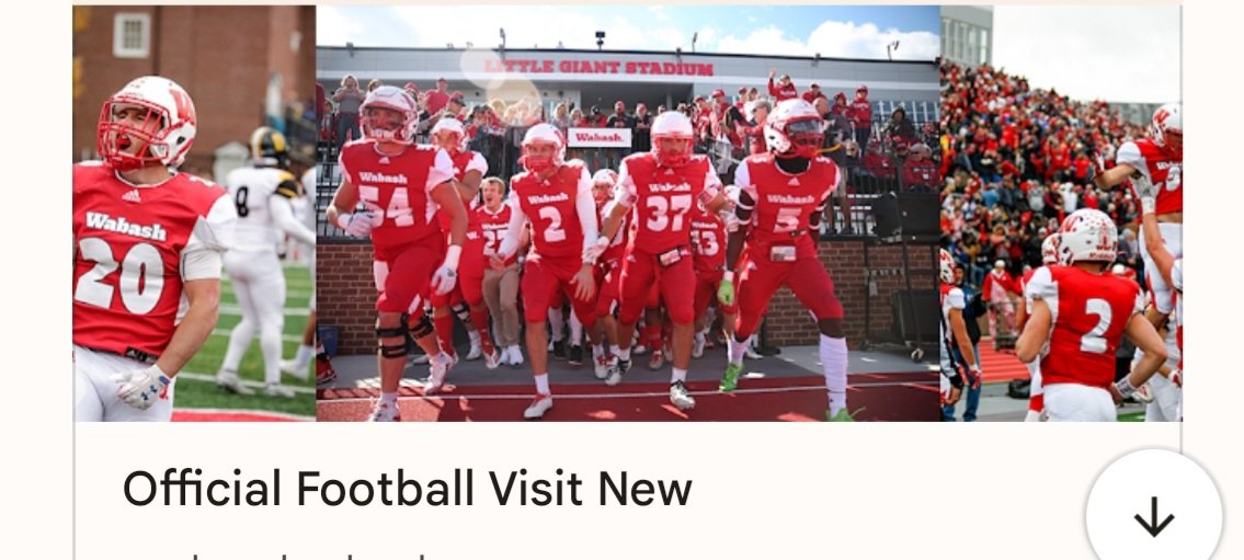 MathewVids13364's tweet photo. Thanks to Coach Adams @MarcusAdams_51 and Wabash @WabashFB for the official invite to visit Little Giant kingdom. https://t.co/9g9dxNtJPK