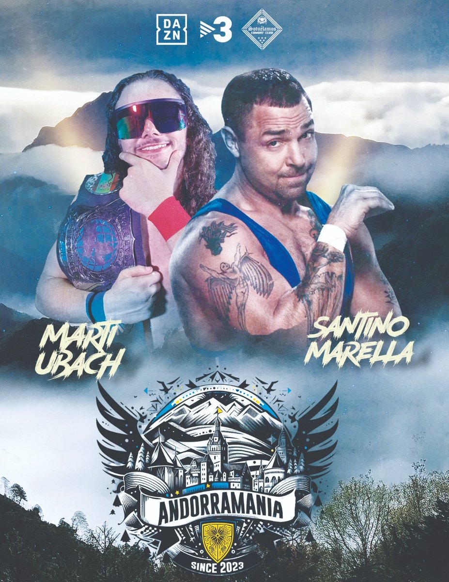 MartiUbachAnd's tweet photo. Se cumple un sueño luchar vs mi ídolo y mis amigos campeonando el mismo día #graciaswrestling 

Este domingo NO PODRE ESTAR EN TYRIS, porque ha surgido la oportunidad de mi vida 🩵⚽ https://t.co/a74KHw0DrS