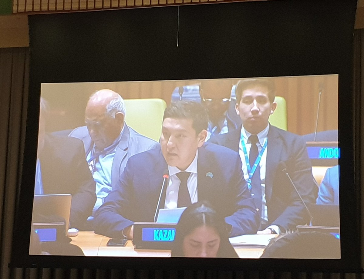 Kazakhstan, taking over the presidency of #TPNW3MSP, pays tribute to presidents of #TPNW1MSP & #TPNW2MSP, Scientific Advisory Group, civil society (@nuclearban), @ICRC & @UN_Disarmament