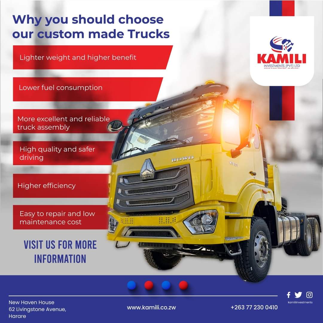Get in touch with us on 077 230 0410 and order your customised trucks today! #kamiliinvestments #expressdelivery #timelytransportation #esteemedbrands @takemorem1 @IdeasZaka @EsteemComms @KhiamaBoys