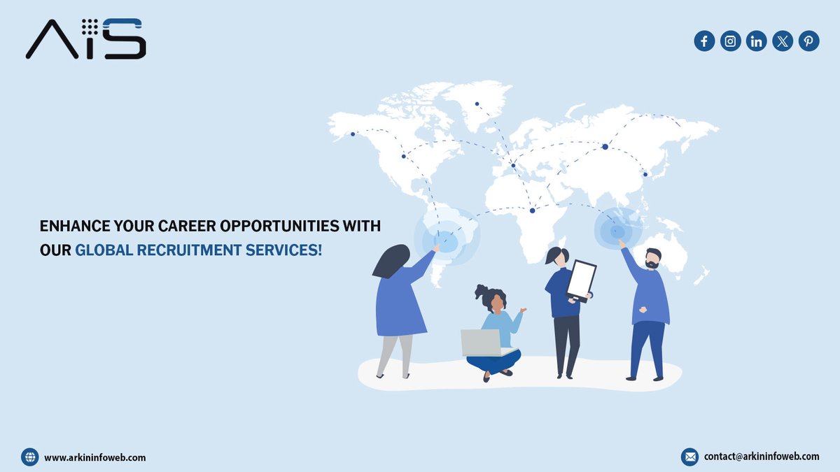 🌐✨ Explore new horizons and seize exciting opportunities. Your dream career awaits with Arkin Infoweb Services! 💼🚀
.
.
#careerelevation #globalopportunities #recruitmentexperts #globalrecruitmentservices #usrecruitment #ukrecruitment #staffing #staffingsolutions