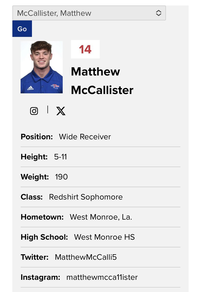 I would like to thank my coaches, teammates and the support of Ruston for all that they have done for me in the past few years.

After speaking with my family and praying I have entered my name into the transfer portal with 2 years of eligibility left.