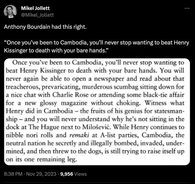 SheCallsMeLarry's tweet photo. Here richly, with ridiculous display,
The Politician's corpse was laid away.
While all of his acquaintance sneered and slanged,
I wept; for I had longed to see him hanged.

-- Hilaire Belloc https://t.co/jfXqW9XUWH