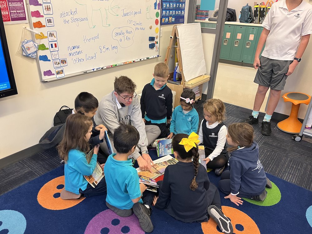 BISCSouthLoop's tweet image. Year 8 Alisa and Katherine organized our Secondary students reading to our Primary students every morning this week. #NAEUnicef #NAEWorldChildrensDay #NAETheAmericas #WeAreBulldogs #CreateYourFuture #GoFurther #Changemakers #Limitless #AlwaysLearning #DrawnHere