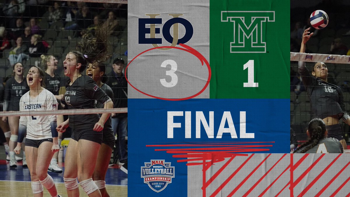 W🏐 @EOUAthletics is moving on after their win over @MTechDiggers #BattleForTheRedBanner #NAIAWVB #collegevolleyball
