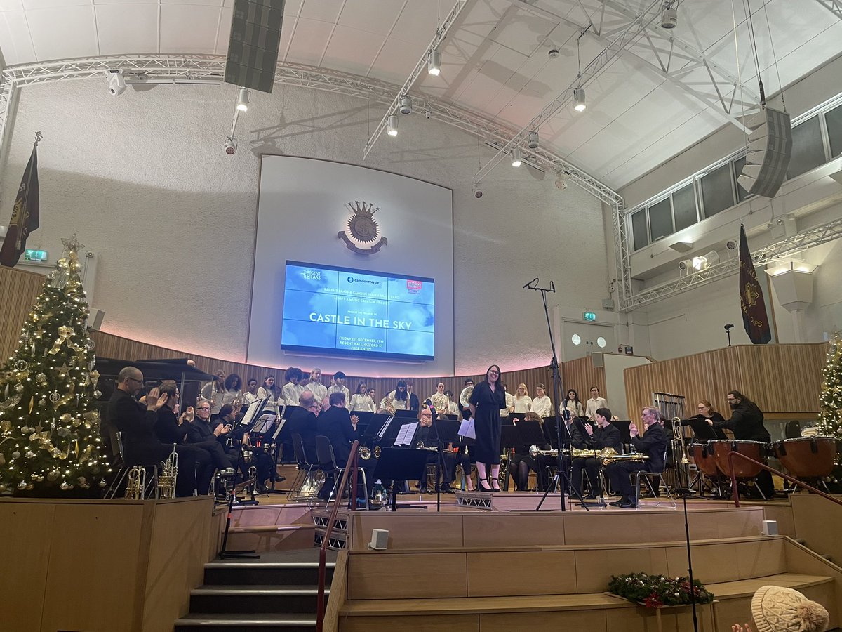 Fantastic collaborative concert tonight from @RegentBrass and @camdenmusichub Brass Band. Great to see young people graduating from the Music Hub band to Regent and audiences from across the community come to watch 🎺🧡 @BrassBandsEng