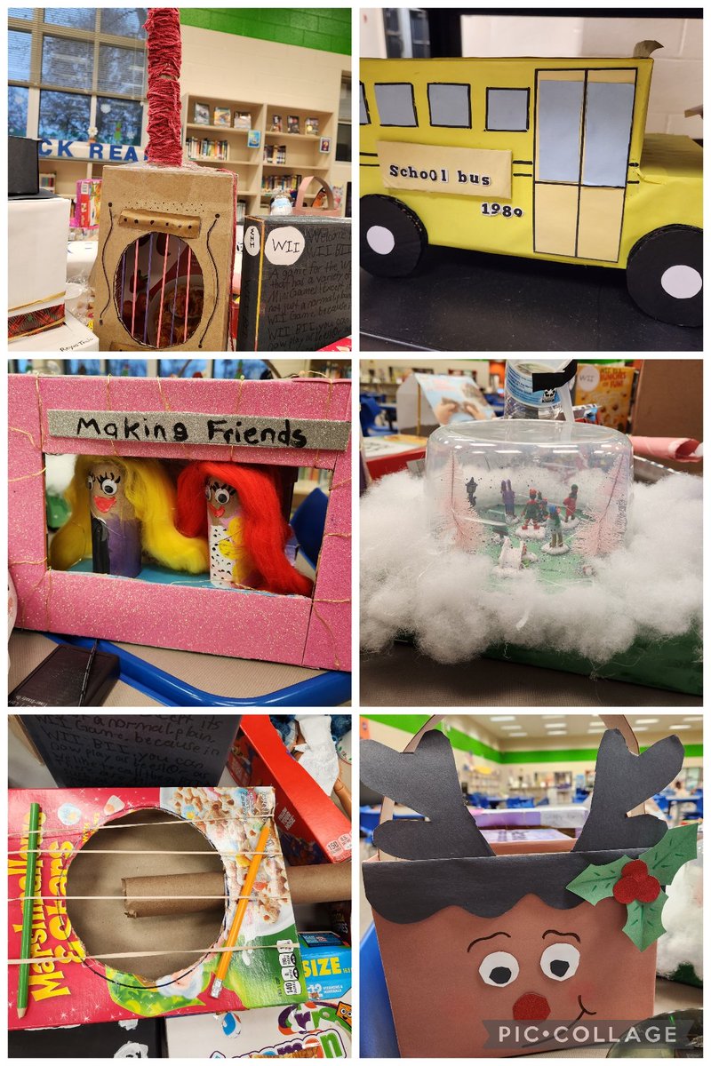 payneSTEMlab's tweet image. Our Warriors showed up &amp;amp; showed out for November's STEM challenge... what can you build with a cereal box?! I loved seeing so many unique ideas! Go by the Learning Commons &amp;amp; check them out! 😃🥣📦❤️ #STEMCobb #teamAcworth #STEMisfun