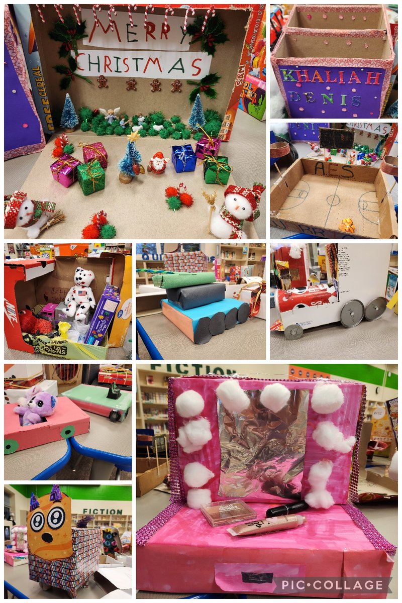 payneSTEMlab's tweet image. Our Warriors showed up &amp;amp; showed out for November's STEM challenge... what can you build with a cereal box?! I loved seeing so many unique ideas! Go by the Learning Commons &amp;amp; check them out! 😃🥣📦❤️ #STEMCobb #teamAcworth #STEMisfun