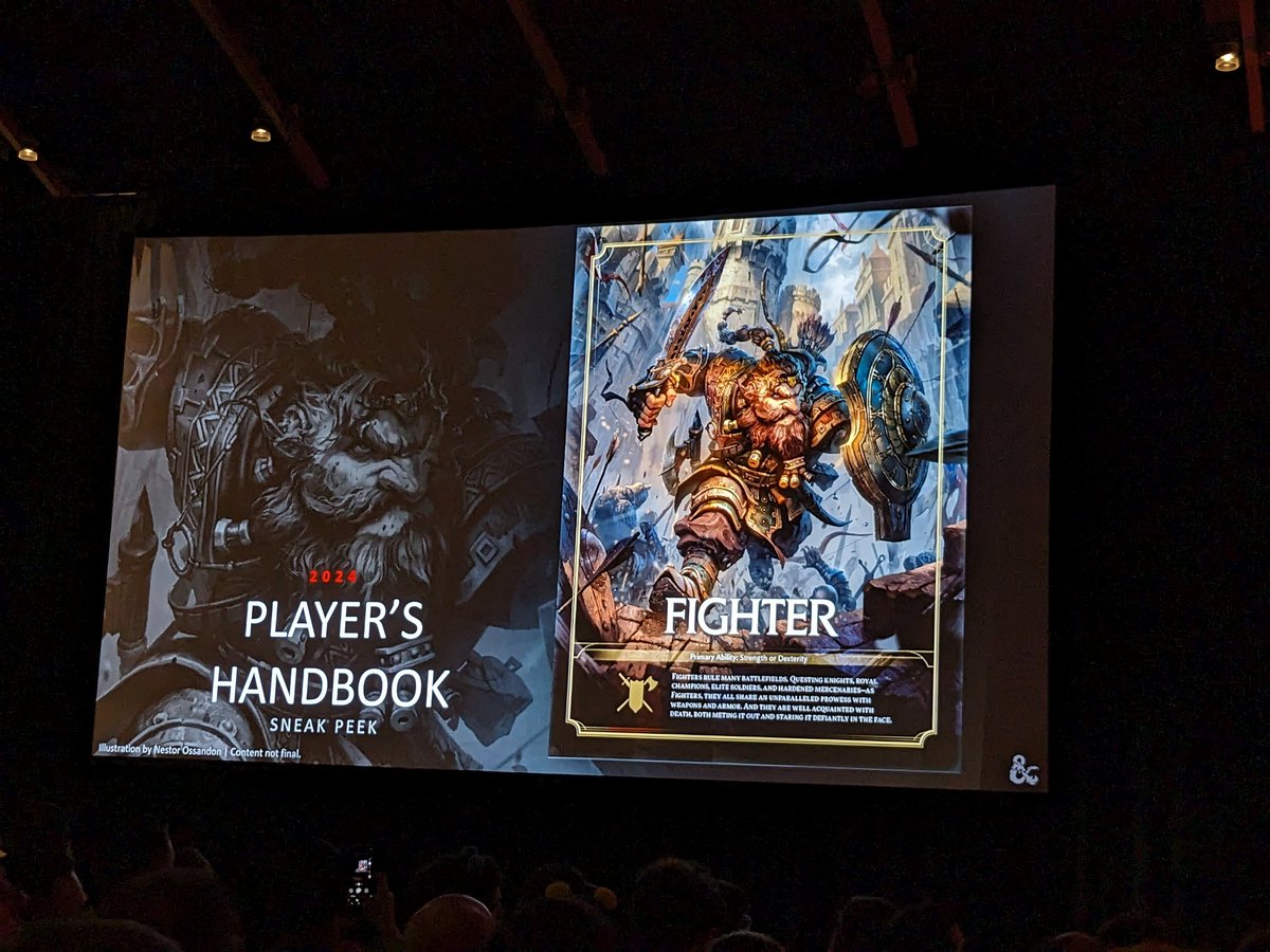TheMikeBalles's tweet photo. Para cerrar, pudimos ver avances de la estructura, posturas y decisiones de diseño en los nuevos libros para la actualización 2024 de #dnd, con platica pendiente mañana en el meet and greet ¡Esperen los detalles y platiquita profunda proximamente en podcast! #RoloRollo #rolentuidioma #DndEnEspañol #TTRPGNoticias #NoticiasTTRPG