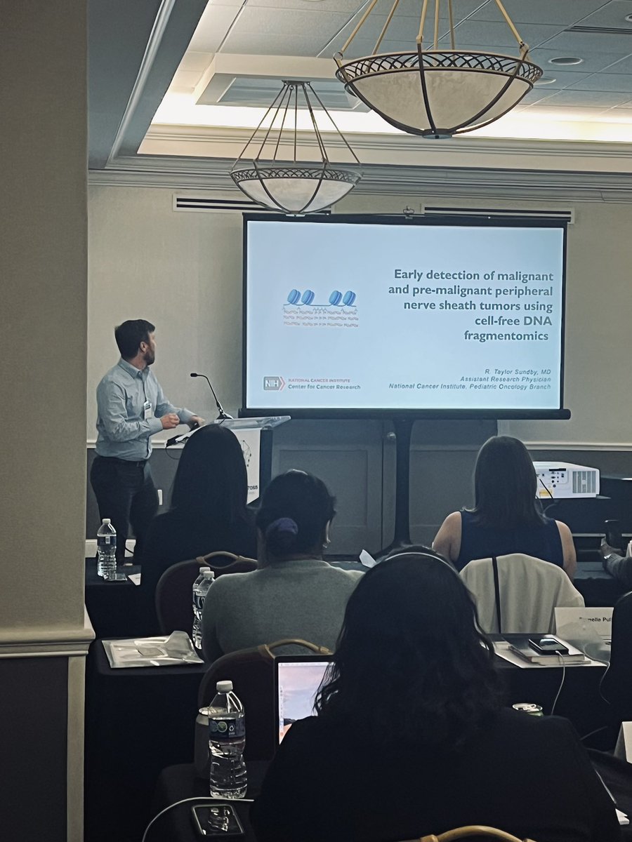NFYIForum's tweet photo. @rtsundby of @theNCI presents Early detection of malignant and pre-malignant peripheral nerve sheath tumors using cell-free DNA fragmentomics.
#makenfvisible #endnf #MedEd #MedTwitter #MedX #NFYIF https://t.co/9lNjRzHixI