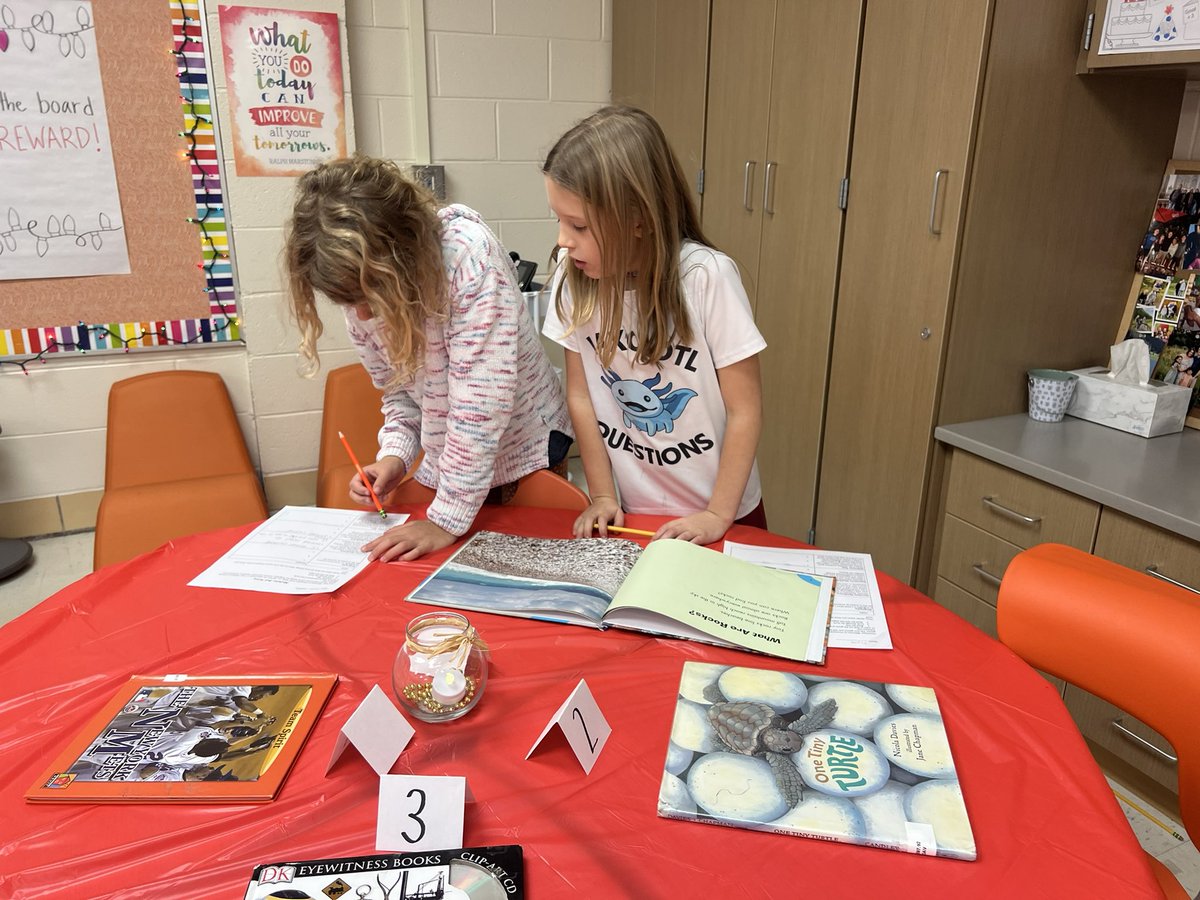 Gronwick’s Grill is back! Students had the opportunity to taste a variety of nonfiction books in order to determine the genre. #BetterTogetherD95 #dragonpride