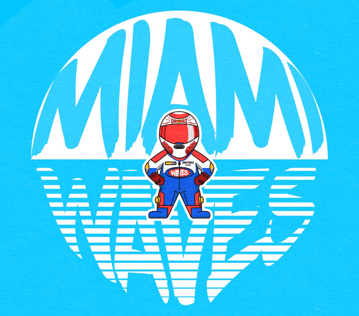 Hey @lead2324, I think I promised you a little glow up for my @DriverzWorld I picked up last week... Do you think he reps the Miami Waves well? Where my other Waves driverz at?