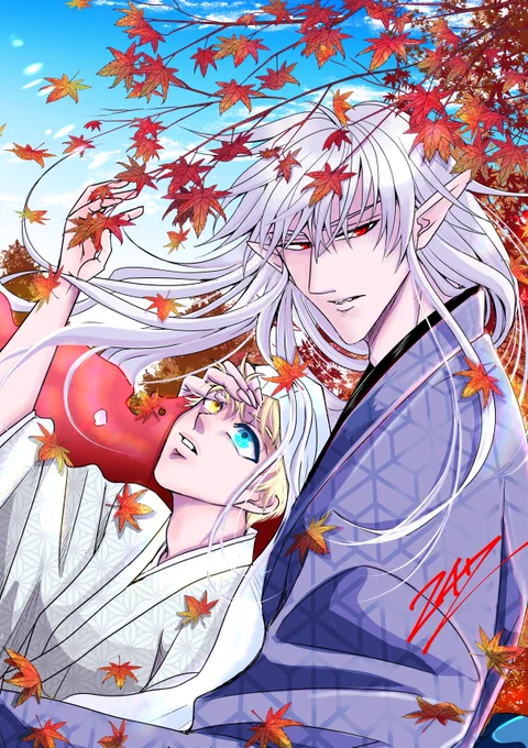 #今年もあと1ヶ月になりましたが画力がどうなったか見てみましょう んー?塗りは変わったか?あー年賀絵どうしよっかなー(年末感漂う悩み) 