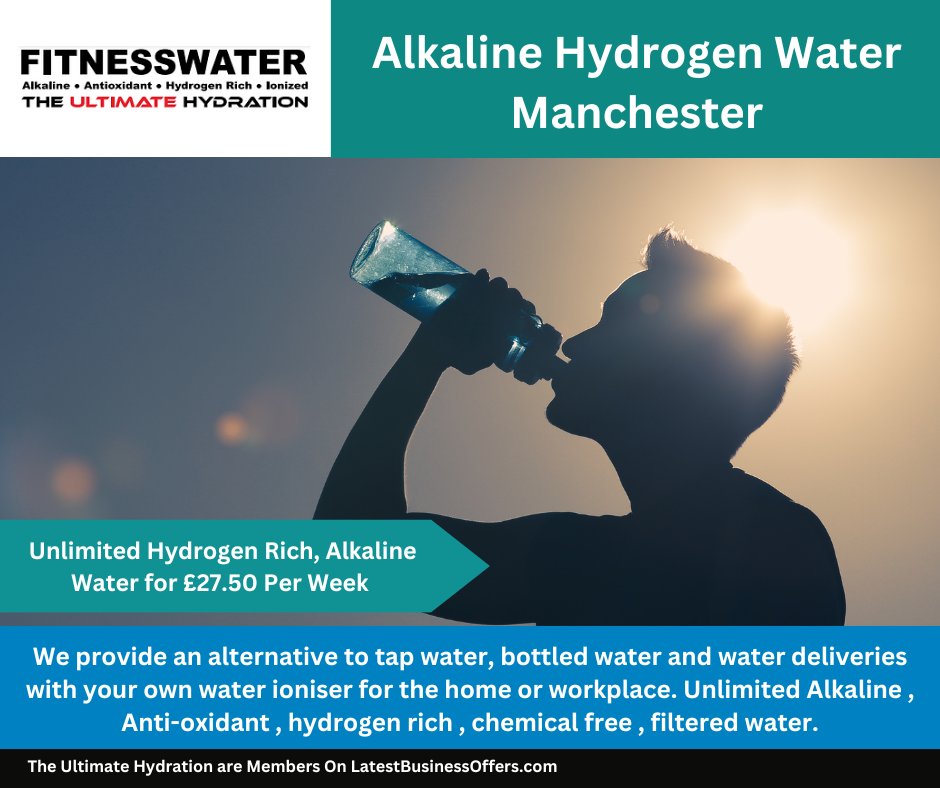 Title: Alkaline Hydrogen Water Manchester | The Ultimate Hydration  

Link: theultimatehydration.com  

Unlimited Hydrogen Rich, Alkaline Water for £27.50 Per Week
 
#Alkalinewater #HydrogenWater #sustainable #healthy #gyms #water #fitness #health #businesses #corporate #offices