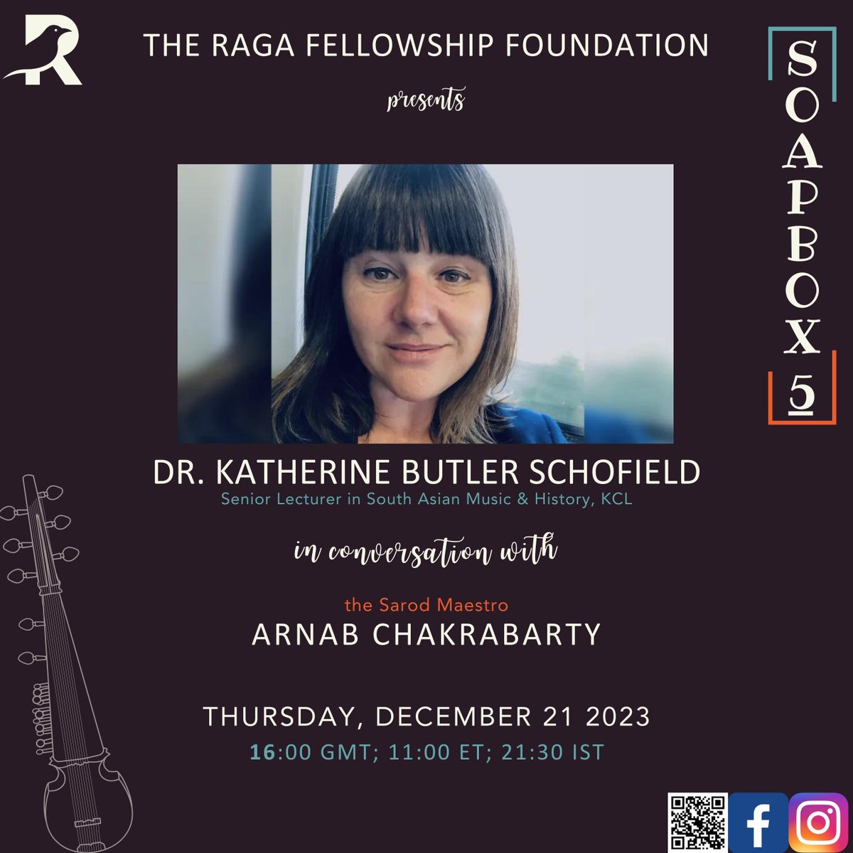 Chuffed to announce the return of #Soapbox with the renowned music historian, @katherineschof8 on Dec 21! KBS &amp; I will be chatting all things music, including her exciting new book 'Music and Musicians in Late Mughal India: Histories of the Ephemeral'. Mark your calendars!