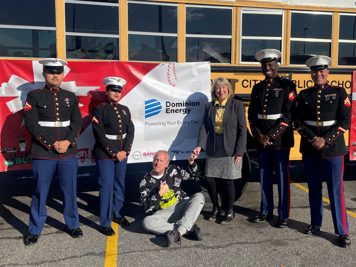 Fist bump from <a href="/Shaggy757/">Shaggy</a> of Z104 today as I proudly represented <a href="/DominionEnergy/">Dominion Energy</a> and its support for the Stuff the Bus /Toys for Tots drive led by Shaggy, <a href="/SalvationArmy/">The Salvation Army</a> and <a href="/USMarineCorps/">USMC Recruiting</a>. Shaggy has been promoting hope for kids at Christmas for 18 yrs.