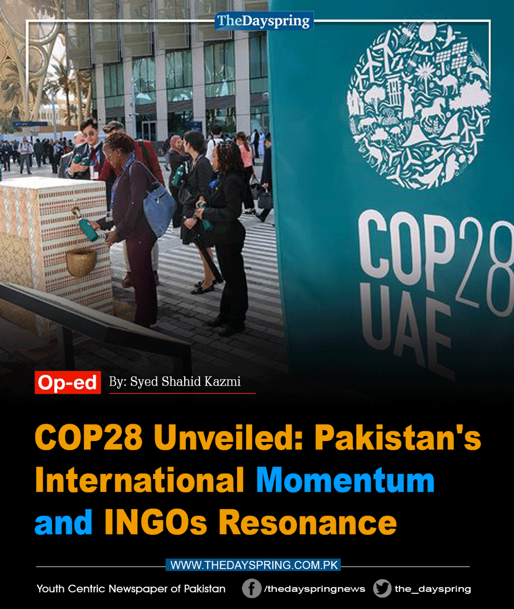 the_dayspring's tweet photo. COP28 Unveiled: Pakistan’s International Momentum and INGOs Resonance

Click to read: https://t.co/msbcolMpYk

#COP28UAE #Cop28Dubai #TheDayspring #Pakistan https://t.co/UignCB8T4W