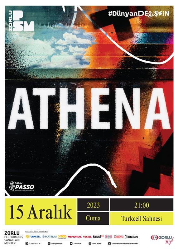 Athena Binlerce Müzikseverin Eşlik Edeceği Unutulmayacak Konseriyle 15 Aralık’ta Zorlu PSM’de!.