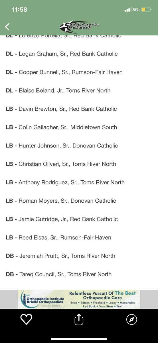 ChrisOliveri28's tweet photo. Officially an American Division First Team Defensive Player this year 💪🫣🙏 https://t.co/Z5Xj5LhjuF