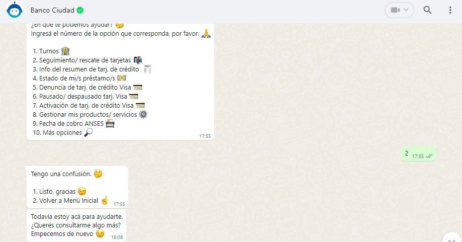 carmelaari's tweet photo. @BancoCiudad @horaciorlarreta IMPOSIBLE COMUNICARSE, IMPOSIBLE HACER UNA GESTIÓN SIN IR AL BANCO Y LARGARSE CASI A LLORAR IMPLORANDO QUE TE AYUDEN!! El bot da vergüenza, y la atención telefónica peor. Te atienden, te dicen te derivo, y después de 23 min en espera nadie contesta. https://t.co/llPaRCFDyl