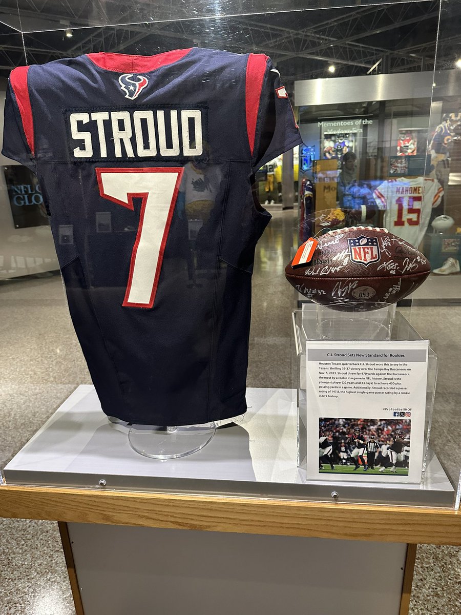 PatTalksTexans's tweet photo. CJ Stroud is now in the @ProFootballHOF 3 times… as a rookie. 

H7M https://t.co/bZgm9dAyka