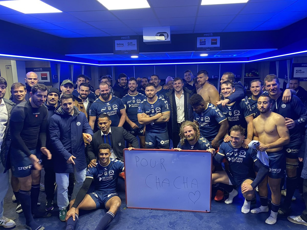 Première Victoire bonifiée de la saison pour <a href="/agen_rugby/">Agen Rugby - SUA LG</a> à Armandie face à une belle équipe de Colomiers ! Toujours invaincus sur nos terres ⚪️🔵
Elle est pour toi celle-là Chacha 🫵🏻🫶🏻