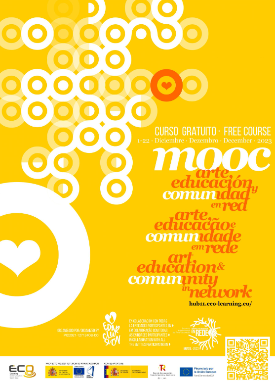 Hoy empezamos el curso on line y gratuito Arte, educación y comunidad en red #EDARCLUSIÓN 
Un curso #online y #gratuito que ofrece la posibilidad de participar en una comunidad intercultural e internacional de docentes de #arte . 
Un MOOC flexible volcado en #RRSS