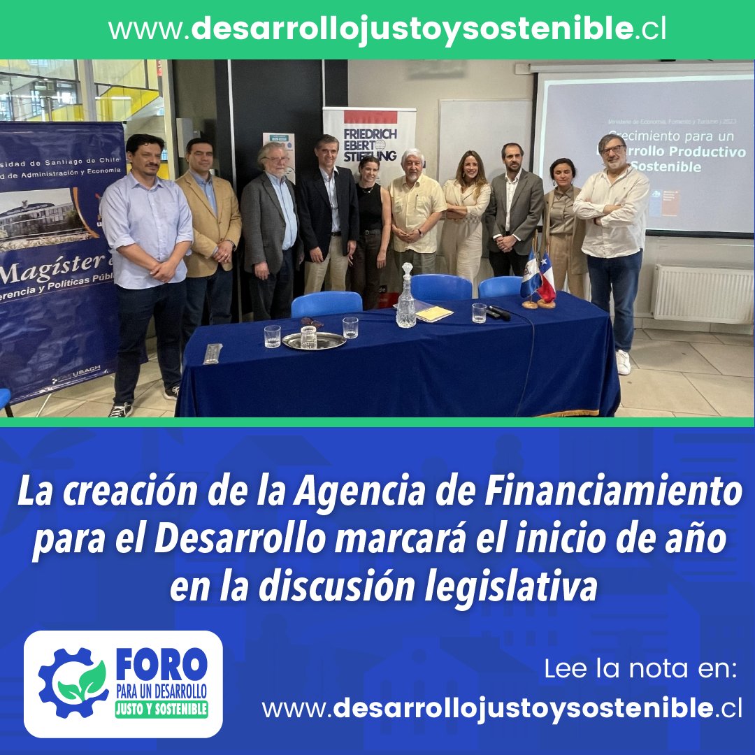 Te invitamos a leer la nota titulada: "La creación de la Agencia de Financiamiento para el Desarrollo marcará el inicio de año en la discusión legislativa".
Lee la nota en nuestra web shorturl.at/cwzWY
#FDJS #ForoDesarrolloJustoySostenible #Seminario #USACH #Economia
