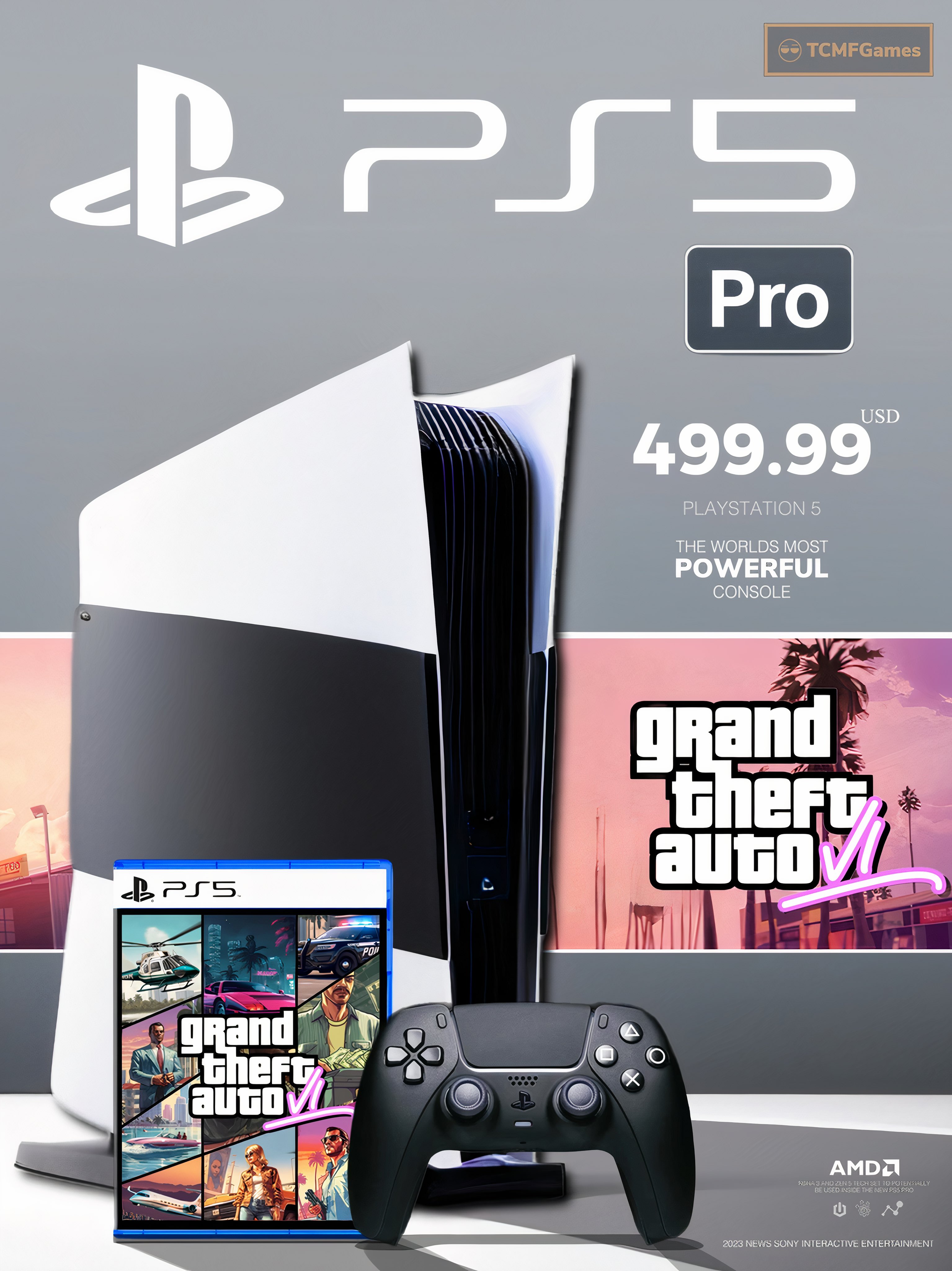 TCMFGames on X: "PS5 PRO X GTA 6 Bundle is gonna sell out so quick once  that drops 👀🔥🔥 • PS5 Pro with rumored double the GPU power of the  current PS5